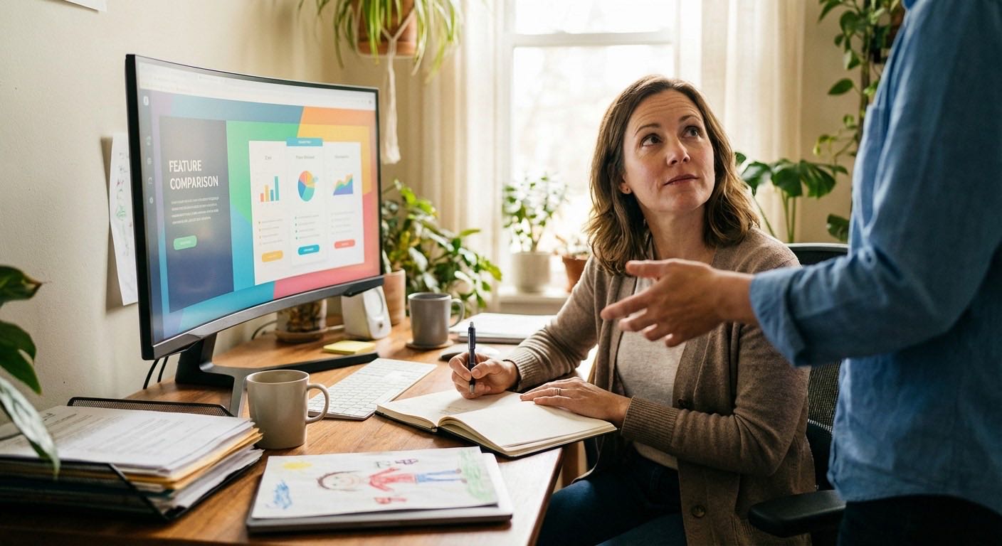 Childcare software feature checklist with daily reports, attendance, and billing modules