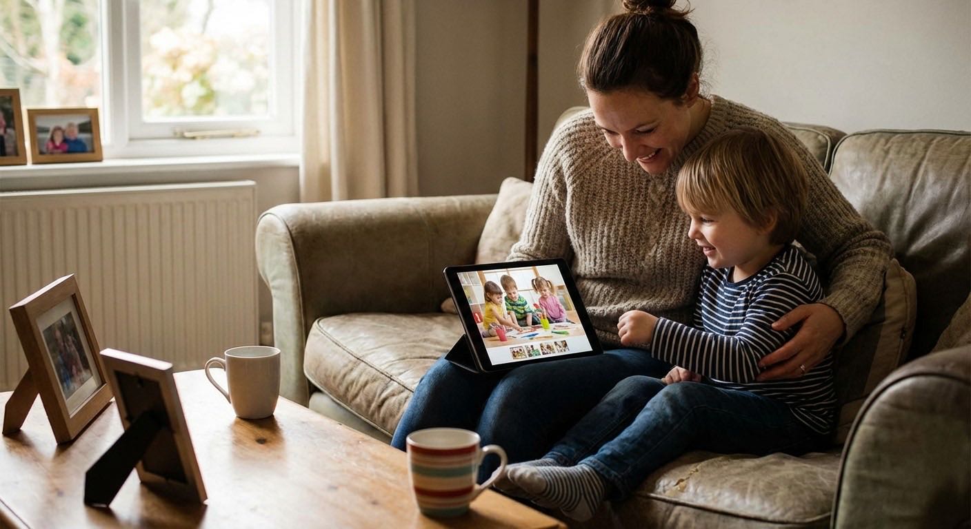 Example of excellent daily report with photos, activities, and personalized observations